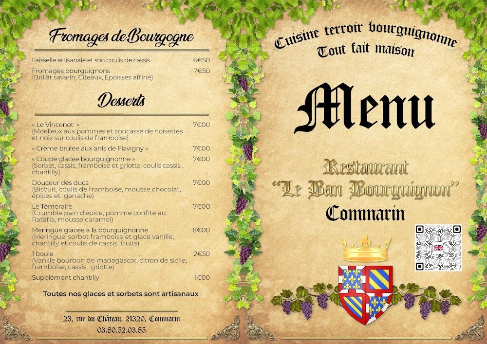 Le Ban Bourguignon - Menu Image 1