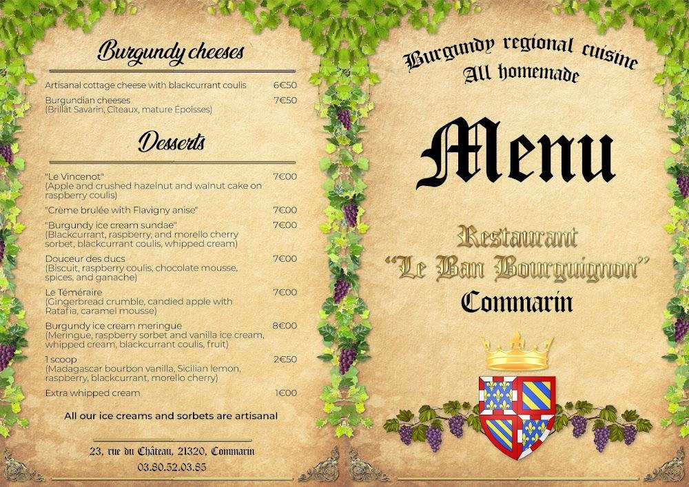 Le Ban Bourguignon - Menu Image 2